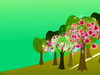Mlp Hill Apple Trees Background Image